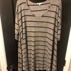Stripped sweater dress